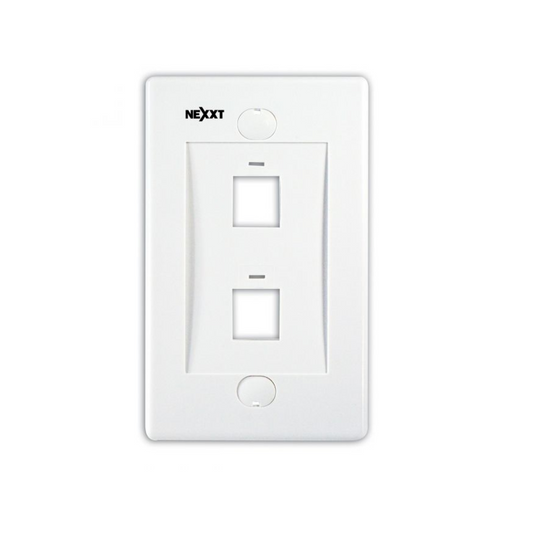 Nexxt Wall Plate 2 Port White
