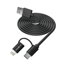 Load image into Gallery viewer, Charge Worx Dual Tip Cable (Charge, Sync, Lightning, MicroUSB) 3.3ft

