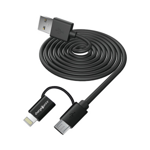 Charge Worx Dual Tip Cable (Charge, Sync, Lightning, MicroUSB) 3.3ft