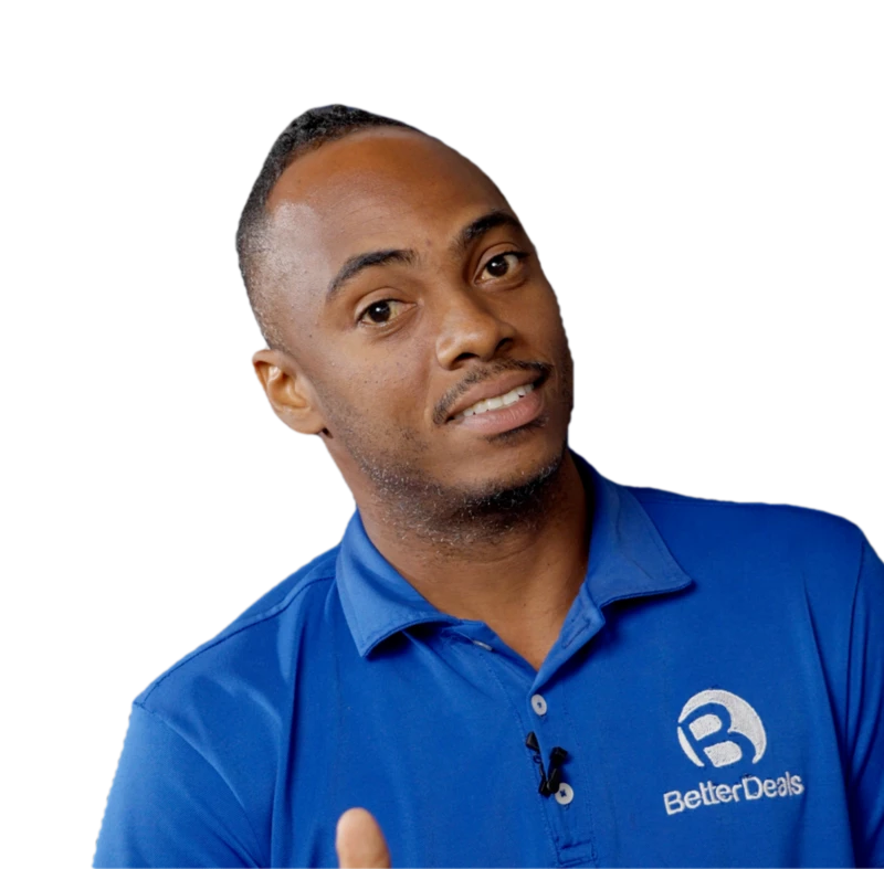 Better Deals IT and service team member in the original blue polo
